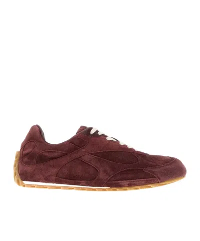 Bottega Veneta Round-toe Low-top Casual Shoes In Red