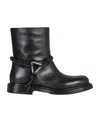 Bottega Veneta Round Toe Short Boots In Black