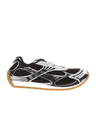 Bottega Veneta Round-toe Sneakers In Black