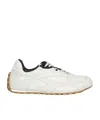 Bottega Veneta Men Sea Salt Suede And Nylon Orbit Flash Sneakers In White