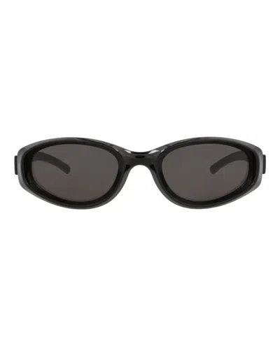 Pre-owned Bottega Veneta Roundframe Injection Sunglasses In Black Black Grey (bv1210s/30014365/003)