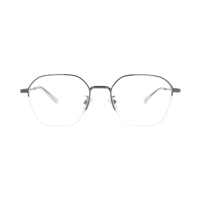 Pre-owned Bottega Veneta Round-frame Metal Optical Frames 'ruthenium Transparent' | Multi-color | Men's Size O In Multicolor