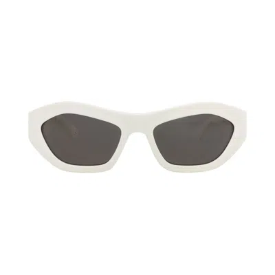 Pre-owned Bottega Veneta Round-frame Recycled Acetate Sunglasses 'white/grey' | Women's Size Onesize
