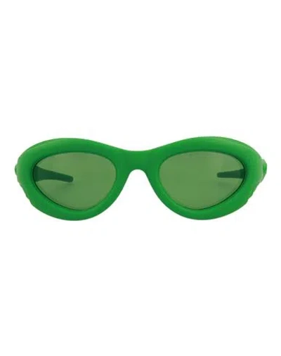 Bottega Veneta Round/oval-frame Injection Sunglasses Sunglasses Green Size 51 Plastic Material