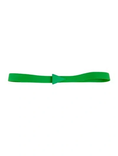Pre-owned Bottega Veneta Rubber Belt Kit In Green