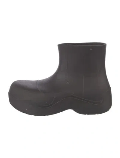 Pre-owned Bottega Veneta Rubber Boots In Gray