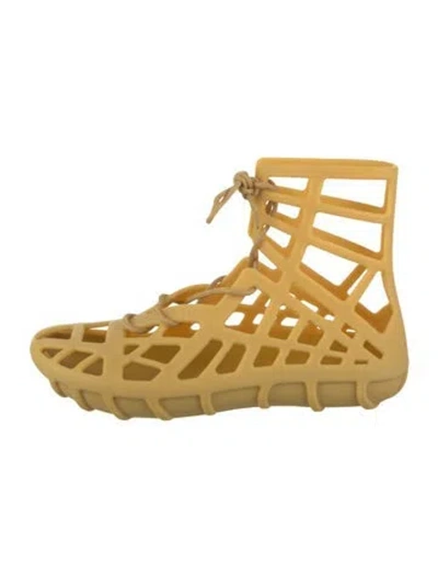 Pre-owned Bottega Veneta Rubber Boots W/ Tags In Yellow