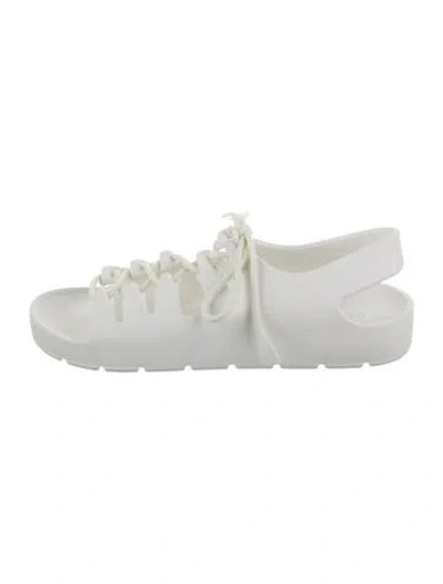 Pre-owned Bottega Veneta Rubber Gladiator Sandals W/ Tags In White