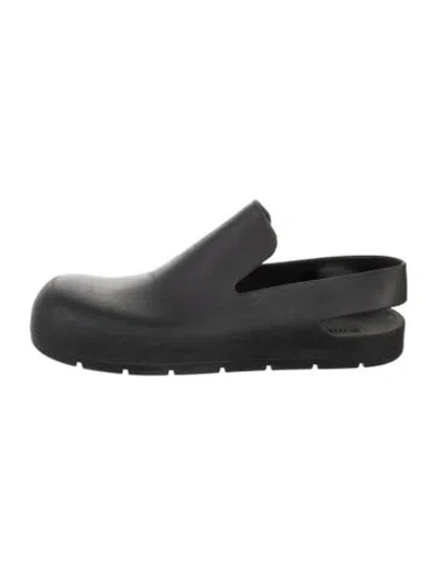 Pre-owned Bottega Veneta Rubber Mules In Black