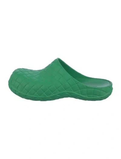 Pre-owned Bottega Veneta Rubber Mules In Green