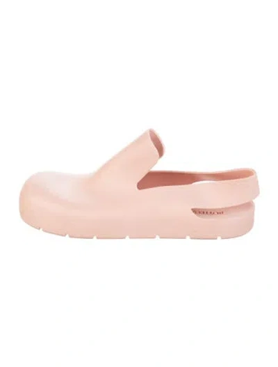 Pre-owned Bottega Veneta Rubber Mules In Pink