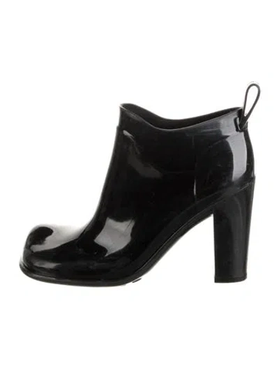 Pre-owned Bottega Veneta Rubber Rain Boots In Black