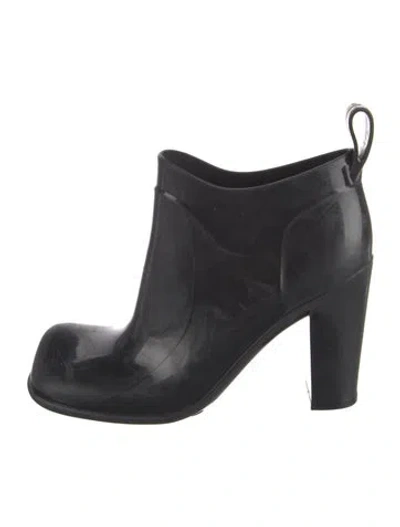 Pre-owned Bottega Veneta Rubber Rain Boots In Black