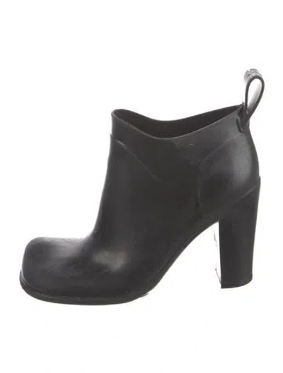 Pre-owned Bottega Veneta Rubber Rain Boots In Black