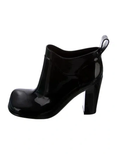 Pre-owned Bottega Veneta Rubber Rain Boots In Black