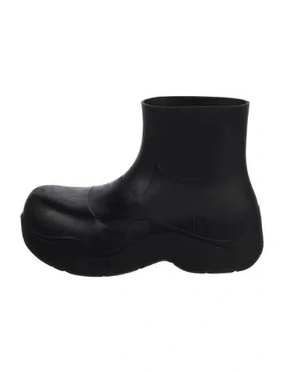 Pre-owned Bottega Veneta Rubber Rain Boots In Black