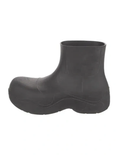 Pre-owned Bottega Veneta Rubber Rain Boots In Black