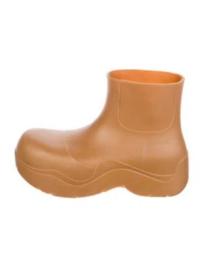 Pre-owned Bottega Veneta Rubber Rain Boots In Brown