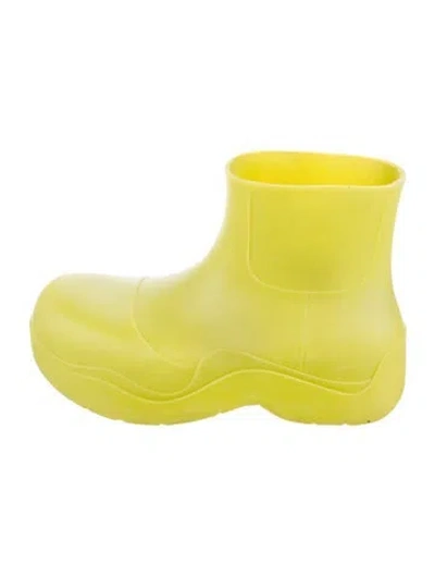 Pre-owned Bottega Veneta Rubber Rain Boots In Green