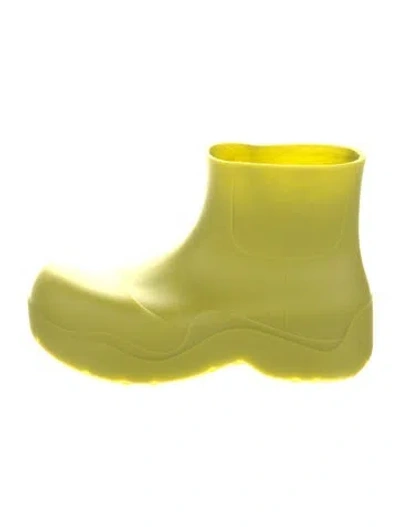Pre-owned Bottega Veneta Rubber Rain Boots In Green