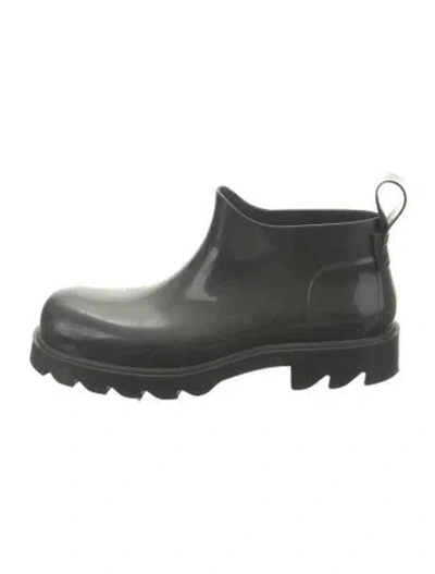 Pre-owned Bottega Veneta Rubber Rain Boots In Green