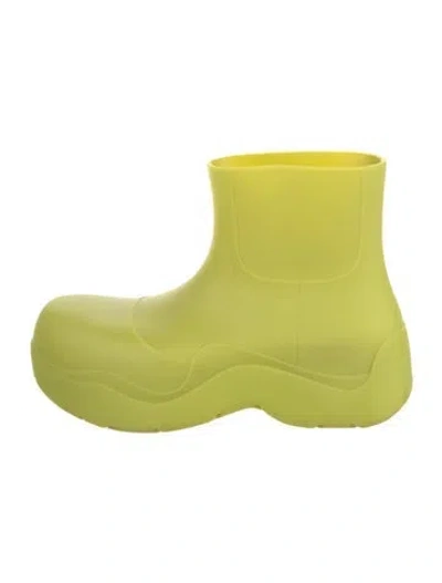 Pre-owned Bottega Veneta Rubber Rain Boots In Green