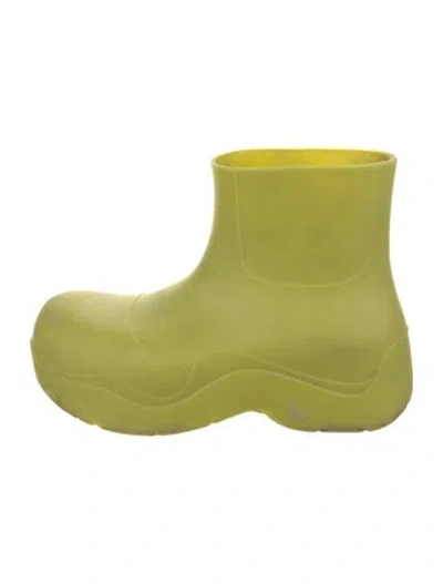 Pre-owned Bottega Veneta Rubber Rain Boots In Green