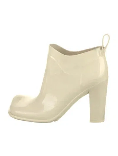 Pre-owned Bottega Veneta Rubber Rain Boots In Neutral