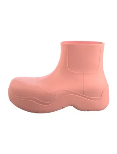 Pre-owned Bottega Veneta Rubber Rain Boots In Pink
