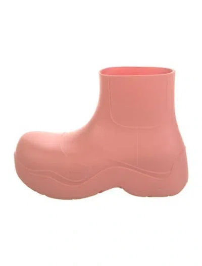 Pre-owned Bottega Veneta Rubber Rain Boots In Pink