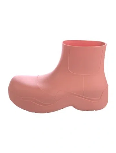 Pre-owned Bottega Veneta Rubber Rain Boots In Pink