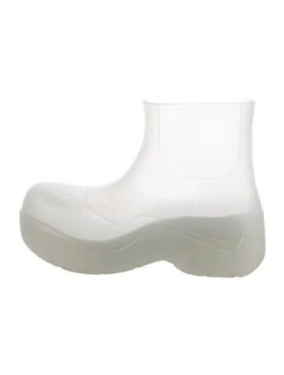 Pre-owned Bottega Veneta Rubber Rain Boots In Transparent