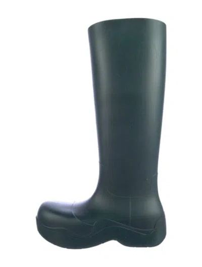 Pre-owned Bottega Veneta Rubber Rain Boots W/ Tags In Green