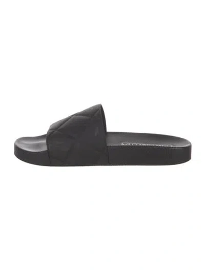 Pre-owned Bottega Veneta Rubber Slides In Black