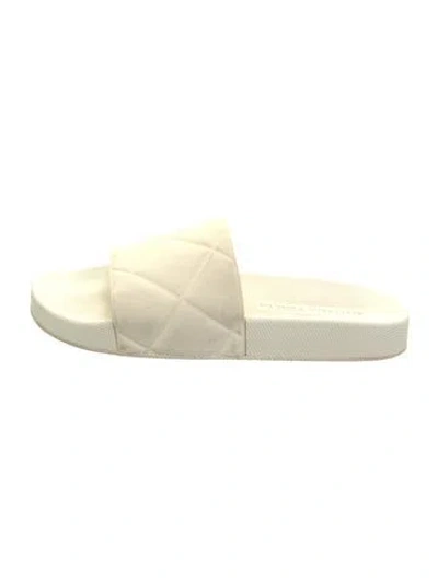 Pre-owned Bottega Veneta Rubber Slides In Neutral