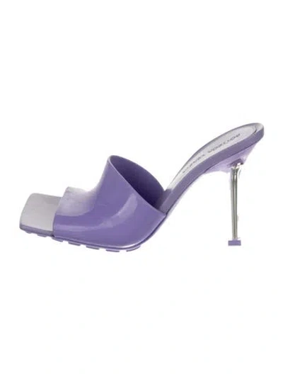 Pre-owned Bottega Veneta Rubber Slides W/ Tags In Purple