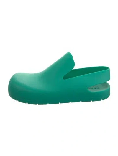 Pre-owned Bottega Veneta Rubber Slippers In Green