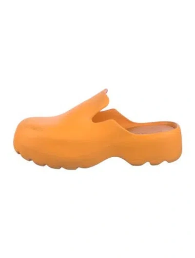 Pre-owned Bottega Veneta Rubber Slippers In Orange