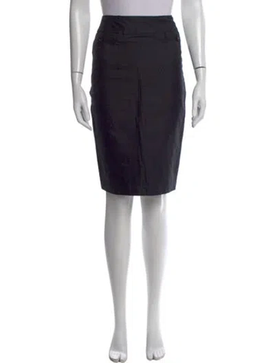 Pre-owned Bottega Veneta Ruffle Embellishment Knee-length Skirt In Black