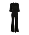 Bottega Veneta Ruffled Pleated Jumpsuit In Black