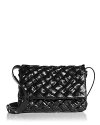 BOTTEGA VENETA RUMPLE WOVEN LEATHER CROSSBODY BAG