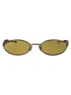 Bottega Veneta Ruthenium-ruthenium-yellow Metal Sunglasses In Multi