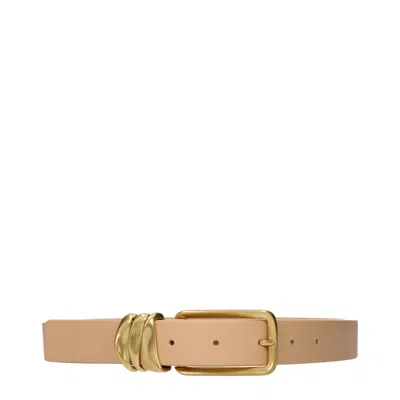 Bottega Veneta Women's Belt Beige/almond Leather In Neutral