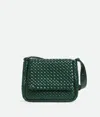Bottega Veneta Cobble Padded Intrecciato Leather Shoulder Bag In Green