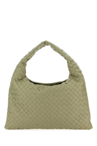 Bottega Veneta Sage Green Leather Small Hop Shoulder Bag In Travertinemusebra