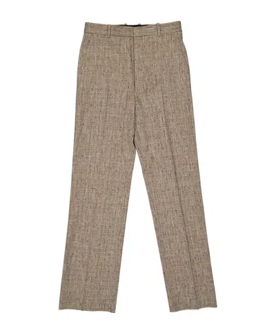 Bottega Veneta Sahara Mel Straight-leg Trousers In Brown