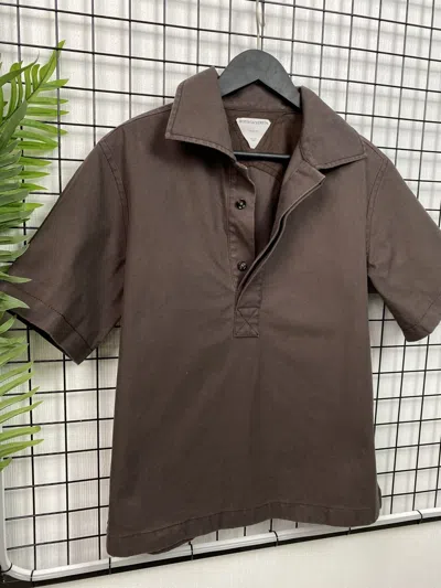 Pre-owned Bottega Veneta Salon 01 Shirt Military Style Army Brown Men (size Medium)
