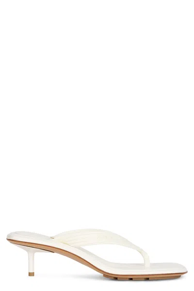 Bottega Veneta Sampieri Heeled Flip-flop In White