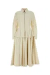 Bottega Veneta Sand Cotton Blend Shirt Dress