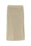 Bottega Veneta White Cotton Crochet Skirt